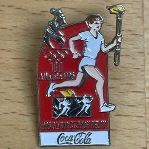 1996 Atlanta Olympics Torch Relay Pin. Coca Cola. Atlanta, Georgia.